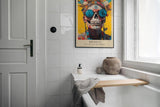 Paul Sinus Leinwandbild 60x90cm Día de los Muertos farbenfroh mystisch kunstvolle Wandkunst Totenschädel modern intensiv faszinierend spirituell