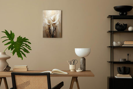 Paul Sinus 60x90cm Wandbild Calla in Creme – Stilvolle Eleganz in floraler Perfektion Blume