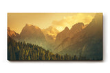 Sinus Art Wandbild 120x80cm Stimmungsvolle Abendstimmung in den Alpen – warm, beruhigend und majestätisch