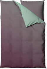 Sinus Art Bettwäsche 135x200 cm + 80x80 cm – Wende-Design in Mintgrau und Dunkelgrau mit feinem geometrischem Muster – Mikrofaser – atmungsaktiv & pflegeleicht