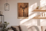 Paul Sinus Wandbild in 40x60cm Sunset Deerling Junges Reh im goldenen Licht des Sonnenuntergangs für warme und naturverbundene Raumgestaltung