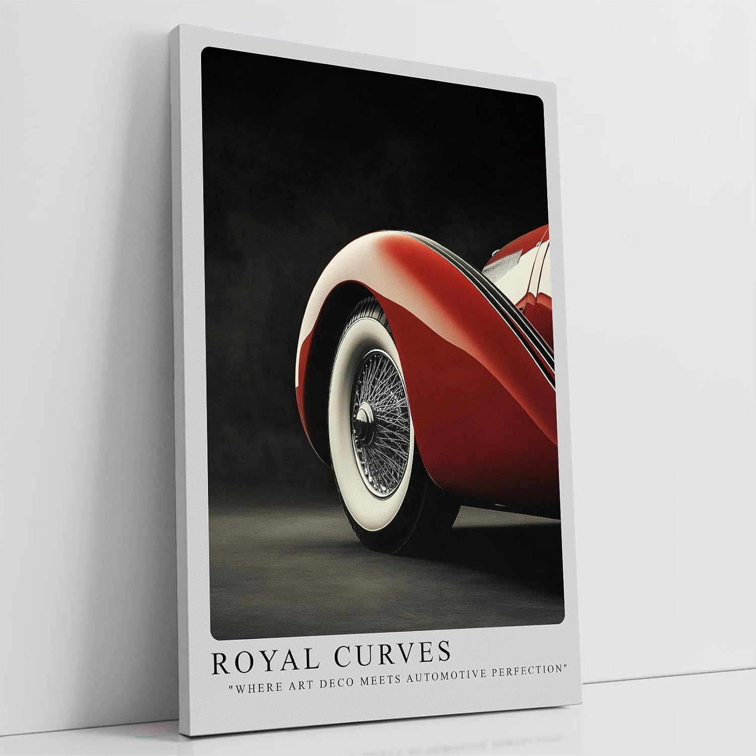 Paul Sinus Leinwandbild 60x90cm Royal Curves Art-déco-Automobil Ästhetische Eleganz Klassisches Design Zeitlose Schönheit Hochwertige Wandkunst