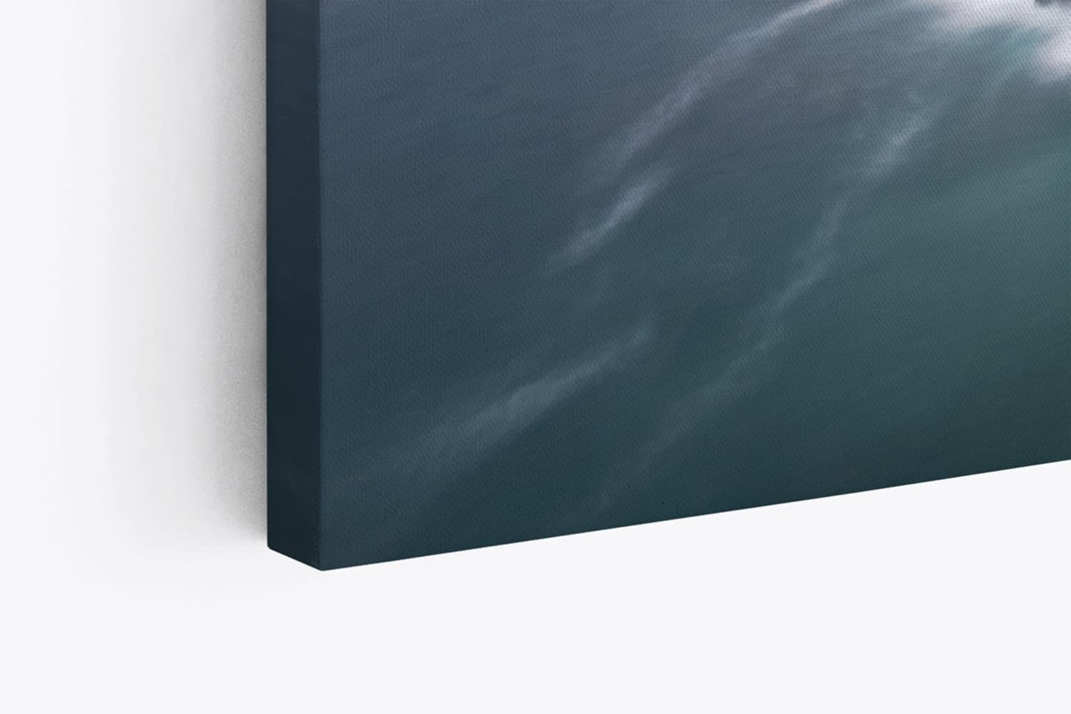 Paul Sinus Wandbild 120x80cm Múlafossur Waterfall Färöer-Inseln Küste Ozean Klippen