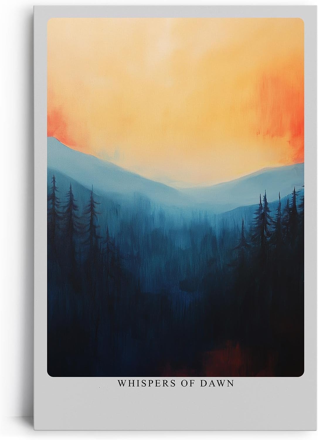 Paul Sinus Leinwandbild 80x120cm Mystischer Morgengrauen – Traumhafte Berglandschaft in sanften Farben mit nebelverhangenen Tälern