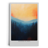 Paul Sinus Leinwandbild 80x120cm Mystischer Morgengrauen – Traumhafte Berglandschaft in sanften Farben mit nebelverhangenen Tälern