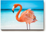 Sinus Art Wandbild 120x80cm Exotisches Flamingo-Motiv sorgt für tropisches Flair und Sommerstimmung im Raum