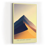 Paul Sinus Wandbild in 40x60cm The Golden Ascent – Minimalistische Dünenlandschaft in goldenen und blauen Tönen für stilvolle Raumgestaltung