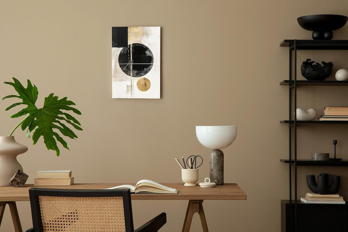 Paul Sinus 60x90cm Wandbild Abstrakte Harmonie – Powerdesign trifft Fokuskunstwerk in moderner Kreis- und Linienkomposition