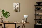 Paul Sinus 60x90cm Wandbild Blütenzauber in Beige – Exklusive Wohnkunst mit natürlicher Schönheit Blume