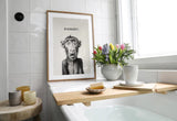 Paul Sinus Poster/Leinwandbild/Rahmenoption Lustiges Affenbild – Witzige Klo-Deko fürs Gäste-WC – Perfekt für Humorvolle
