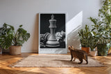 Paul Sinus Kunstdruck 40x60cm Schach König Strategie Schwarzweiß Minimalismus Denkspiel