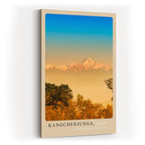 Paul Sinus Kunstdruck 40x60cm Kangchenjunga Bergkette – Himalaya-Gipfel im goldenen Morgenlicht