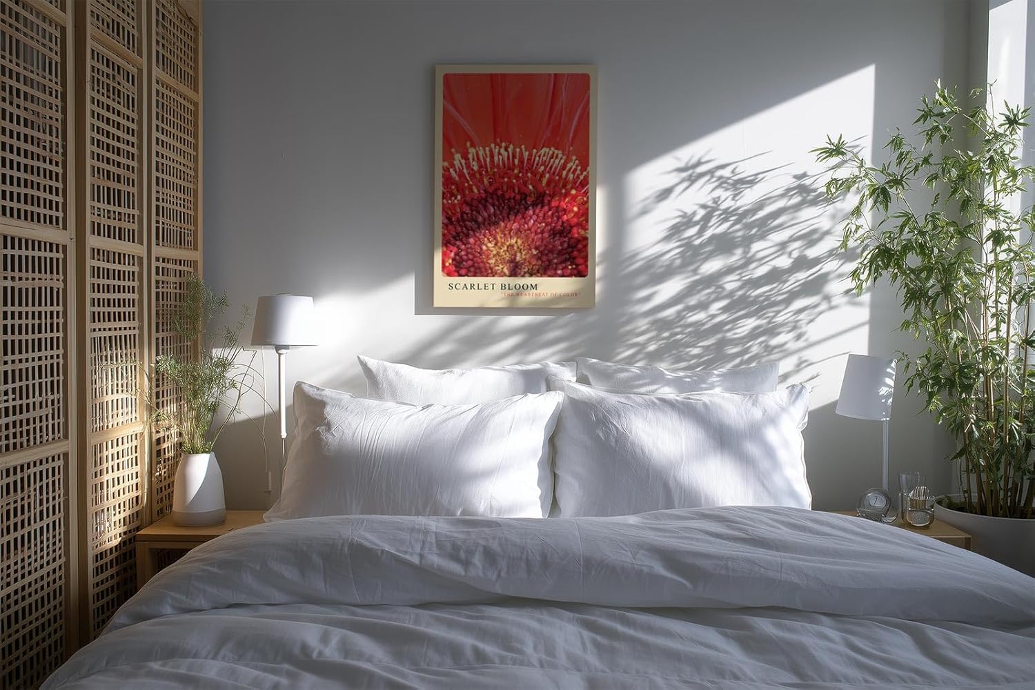 Paul Sinus Kunstdruck 40x60cm Scarlet Bloom – intensive rote Blütenmitte in eindrucksvoller Nahaufnahme