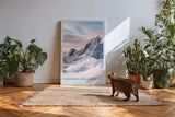 Paul Sinus Kunstdruck 40x60cm Northern Stillness mit verschneiter Gebirgslandschaft im Morgenlicht