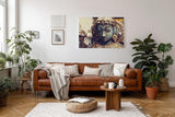 Sinus Art Wandbild 120x80cm Antike Skulptur mit ausdrucksstarkem Gesicht und handwerklicher Struktur