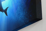 Sinus Art Wandbild 120x80cm Kraftvolle Meeresfarben mit Lichtbrechung in künstlerischer Ausführung