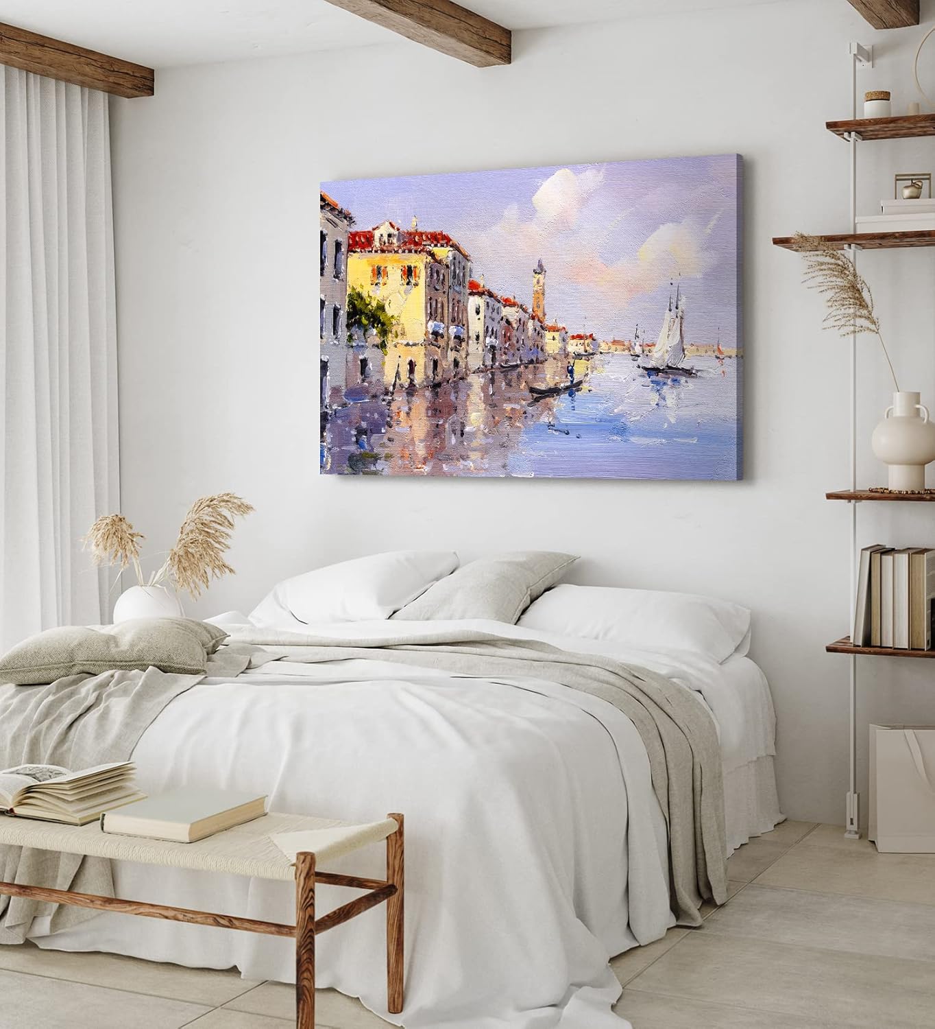 Paul Sinus Wandbild 120x80cm Italien Venedig Gondel Boote Abstrakt Kunstvoll