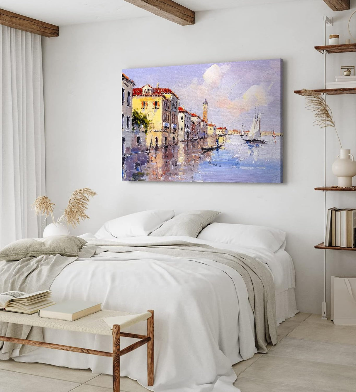 Paul Sinus Wandbild 120x80cm Italien Venedig Gondel Boote Abstrakt Kunstvoll