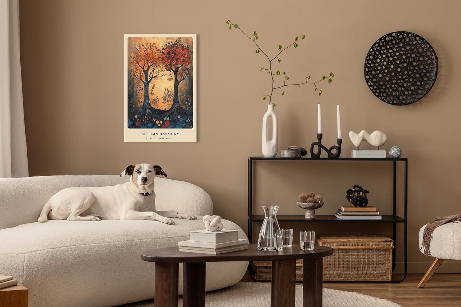 Paul Sinus Leinwandbild 40x60cm Leinwandbild Herbst Bäume Natur Kunst harmonische Farben magische Atmosphäre goldene Herbstpracht stilvolle Dekoration