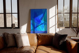 Paul Sinus Wandbild in 40x60cm Oceanic Layers – Abstrakte Tiefen in Blau für moderne Raumgestaltung