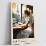 Paul Sinus Leinwandbild 80x120cm Paris Nostalgie – Eiffelturm, Zugreise, Romantik, Vintage, Frankreich, Nostalgie, Kunst, Zeitreise, Eleganz, Reflexion