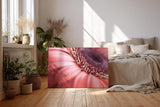 Sinus Art Wandbild 120x80cm Detailreiche Makroaufnahme einer Blüte mit sanfter Eleganz und organischer Struktur