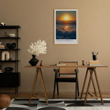 Paul Sinus Leinwandbild 60x90cm Ocean’s Embrace – Faszinierendes Meerespanorama mit sanften Wellen, goldenem Sonnenlicht