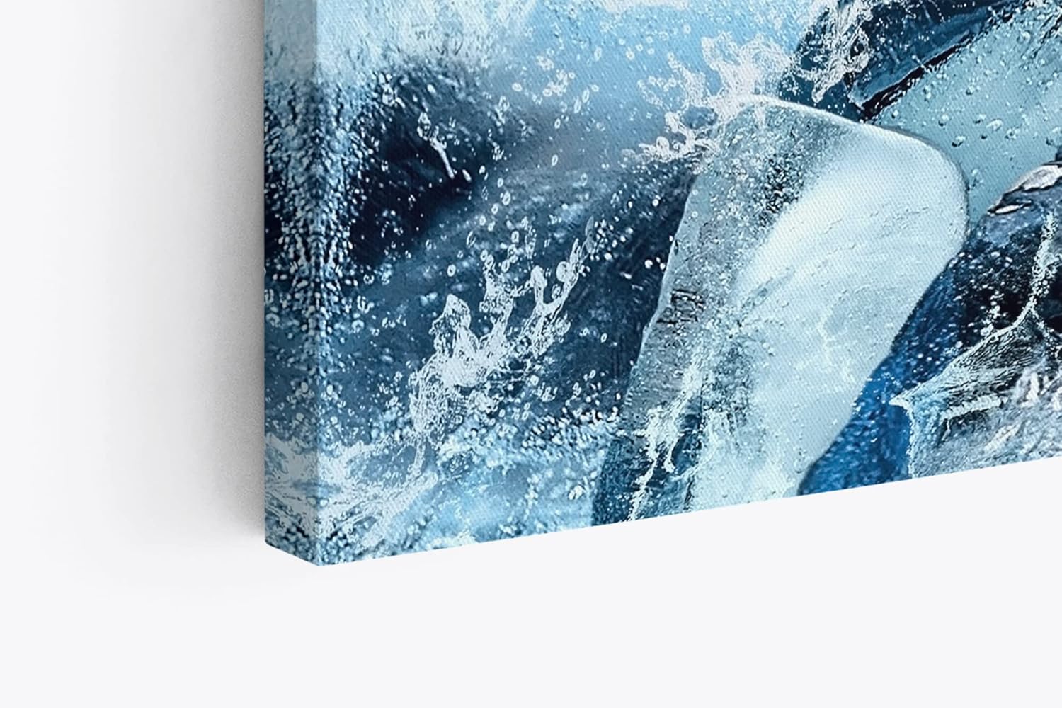 Paul Sinus Wandbild 120x80cm Eisbär Eis Wild Fotokunst Blau Ausdrucksstark Wasser