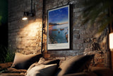 Paul Sinus Kunstdruck 40x60cm Camps Bay South Africa Küstenlinie bei Abenddämmerung mit Lichtspiegelung und Felsformationen