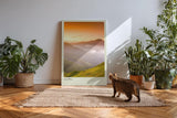 Paul Sinus Kunstdruck 40x60cm Alps – österreichisches Bergpanorama im goldenen Licht der Dämmerung