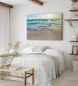 Paul Sinus Wandbild 120x80cm Meer Ozean Horizont Strand Wellen Wolken
