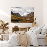 Paul Sinus Wandbild 120x80cm Schottische Landschaft Berge Nebel Wolken Gebirge