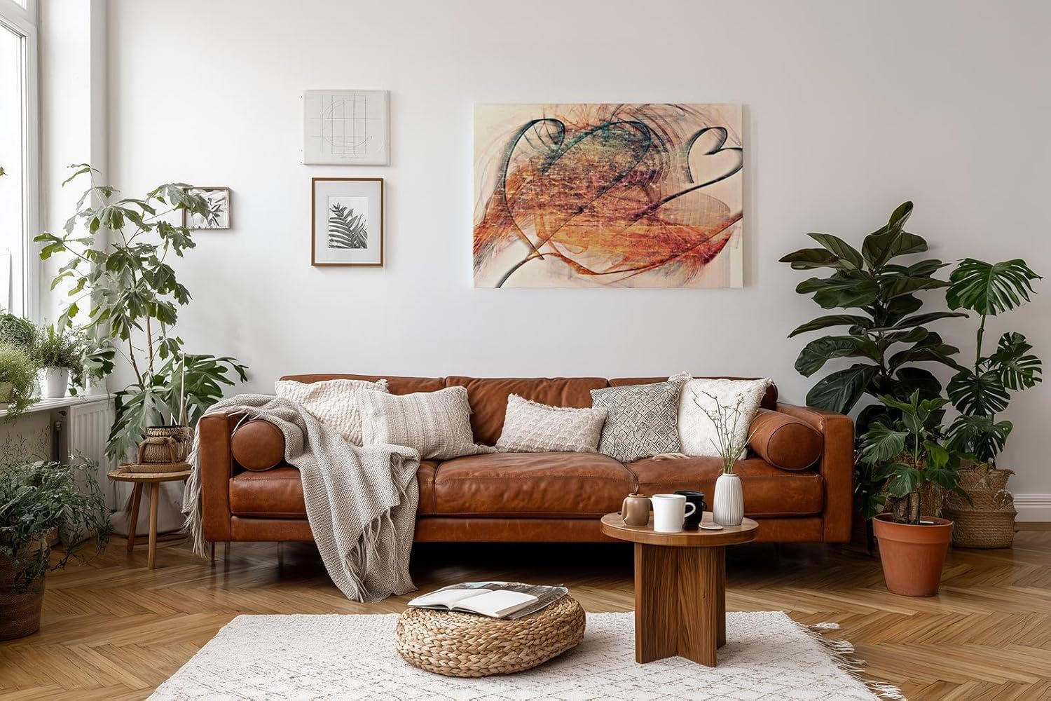 Sinus Art Wandbild 120x80cm Die dynamischen Linien und Flächen wirken wie fließende Energie in leuchtenden Farben