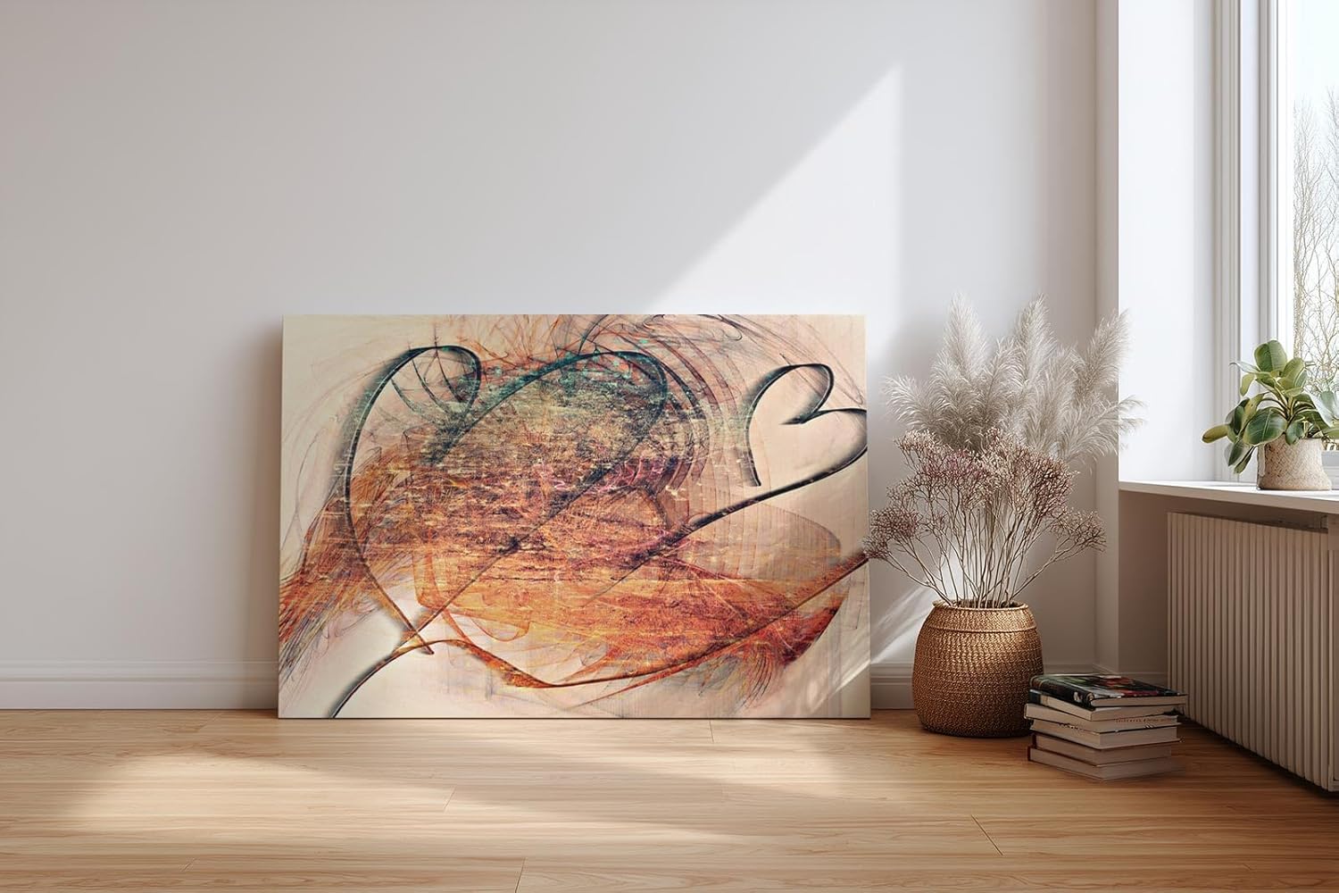 Sinus Art Wandbild 120x80cm Die dynamischen Linien und Flächen wirken wie fließende Energie in leuchtenden Farben