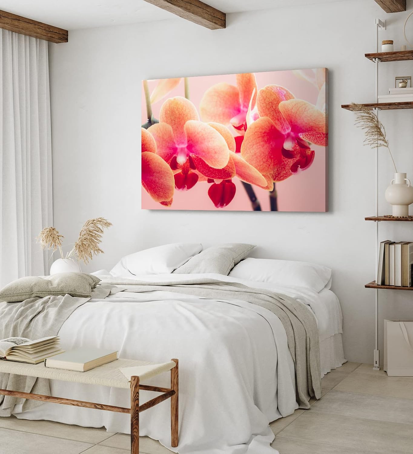 Paul Sinus Wandbild 120x80cm Orchideen Blumen rosa Blüten Kunstvoll Fotokunst