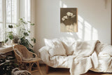 Paul Sinus 60x90cm Wandbild Sanfte Blüten in Sepia – Minimalistische Eleganz mit floraler Harmonie Blume