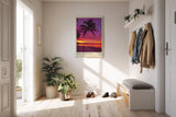 Paul Sinus Kunstdruck 40x60cm Sunset Beach Thailand – Tropischer Strand mit Palmen bei Sonnenuntergang in leuchtenden Farben