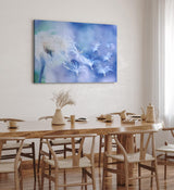 Paul Sinus Wandbild 120x80cm Pusteblume Löwenzahn Blau Kunstvoll Nahaufnahme
