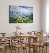 Paul Sinus Wandbild 120x80cm Guilin China Berglandschaft Karsthügel Fluss Natur