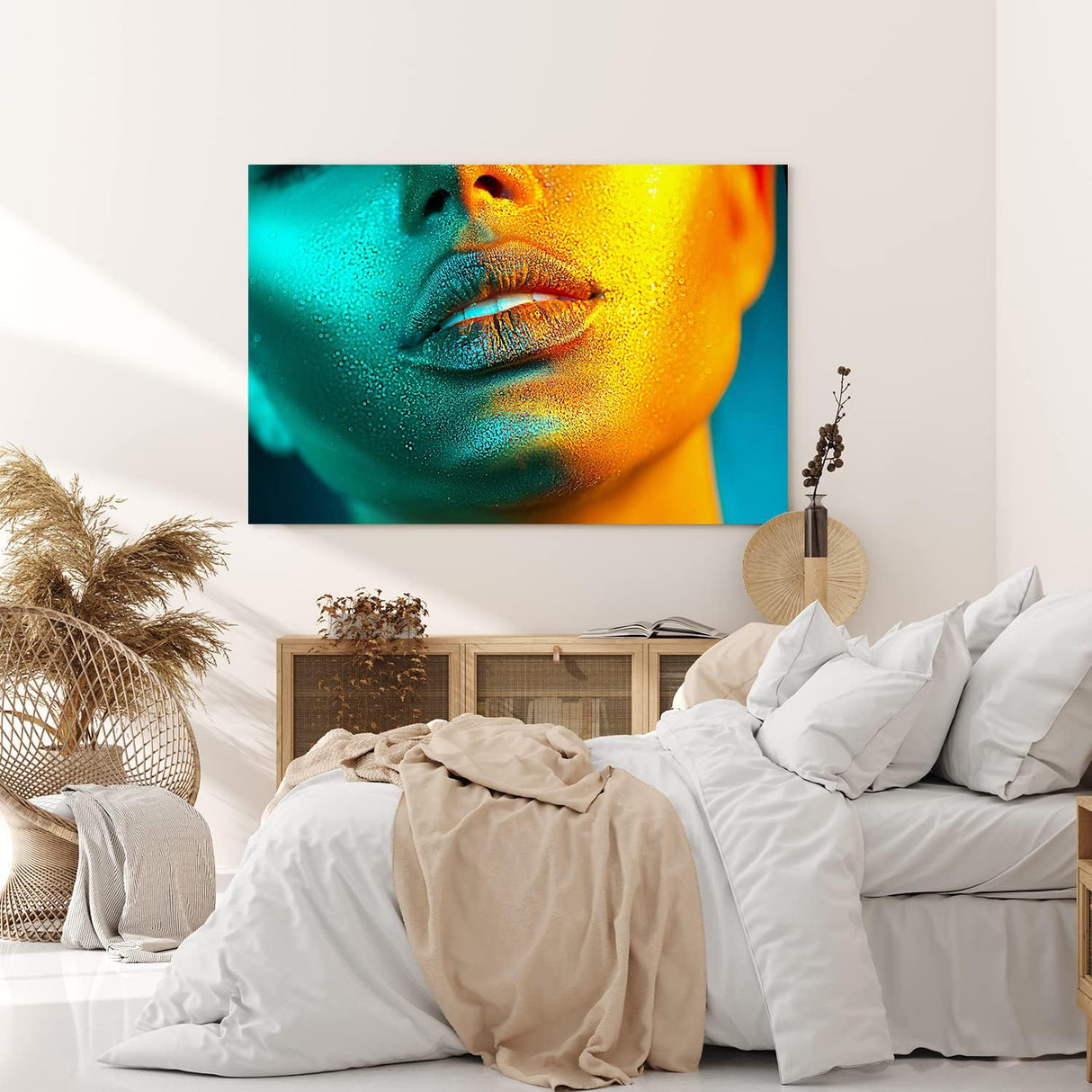 Paul Sinus Wandbild 120x80cm Frauen Lippen Sexy Make Up Porträt Model