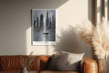 Paul Sinus Wandbild in 40x60cm The Silent Crowd Silhouetten einer Menschenmenge vor hoch aufragender Skyline in grauer Farbkomposition