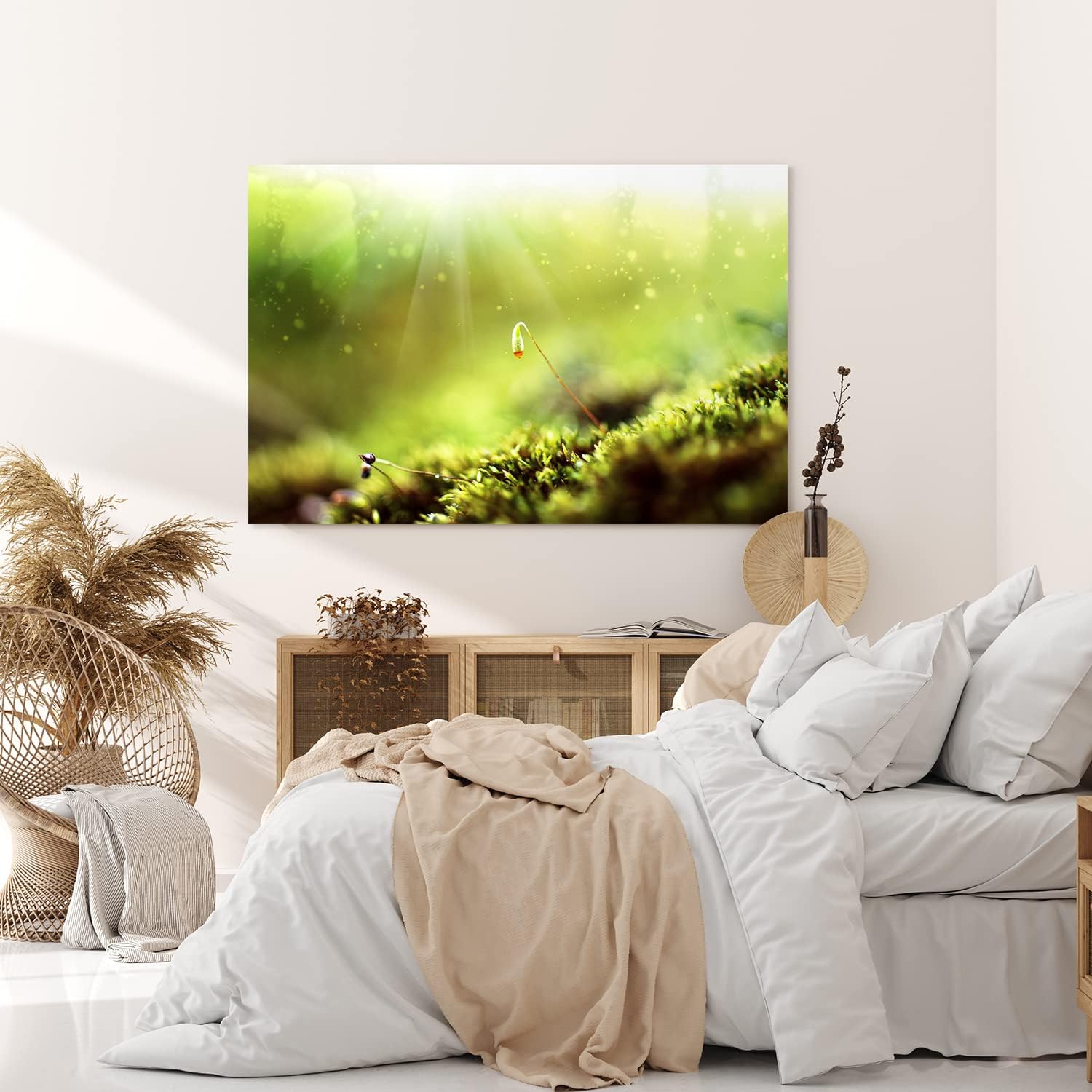 Paul Sinus Wandbild 120x80cm Wiese Grün Sonnenstrahlen Kunstvoll Natur