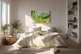 Sinus Art Wandbild 120x80cm Sprudelnde Zitrusfrüchte in lebendigen Farben mit erfrischender Bildwirkung