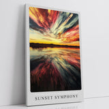 Paul Sinus Leinwandbild 40x60cm Sunset Symphony spektakulärer Sonnenuntergang farbenprächtiger Himmel Spiegelung im Wasser Naturdramaturgie