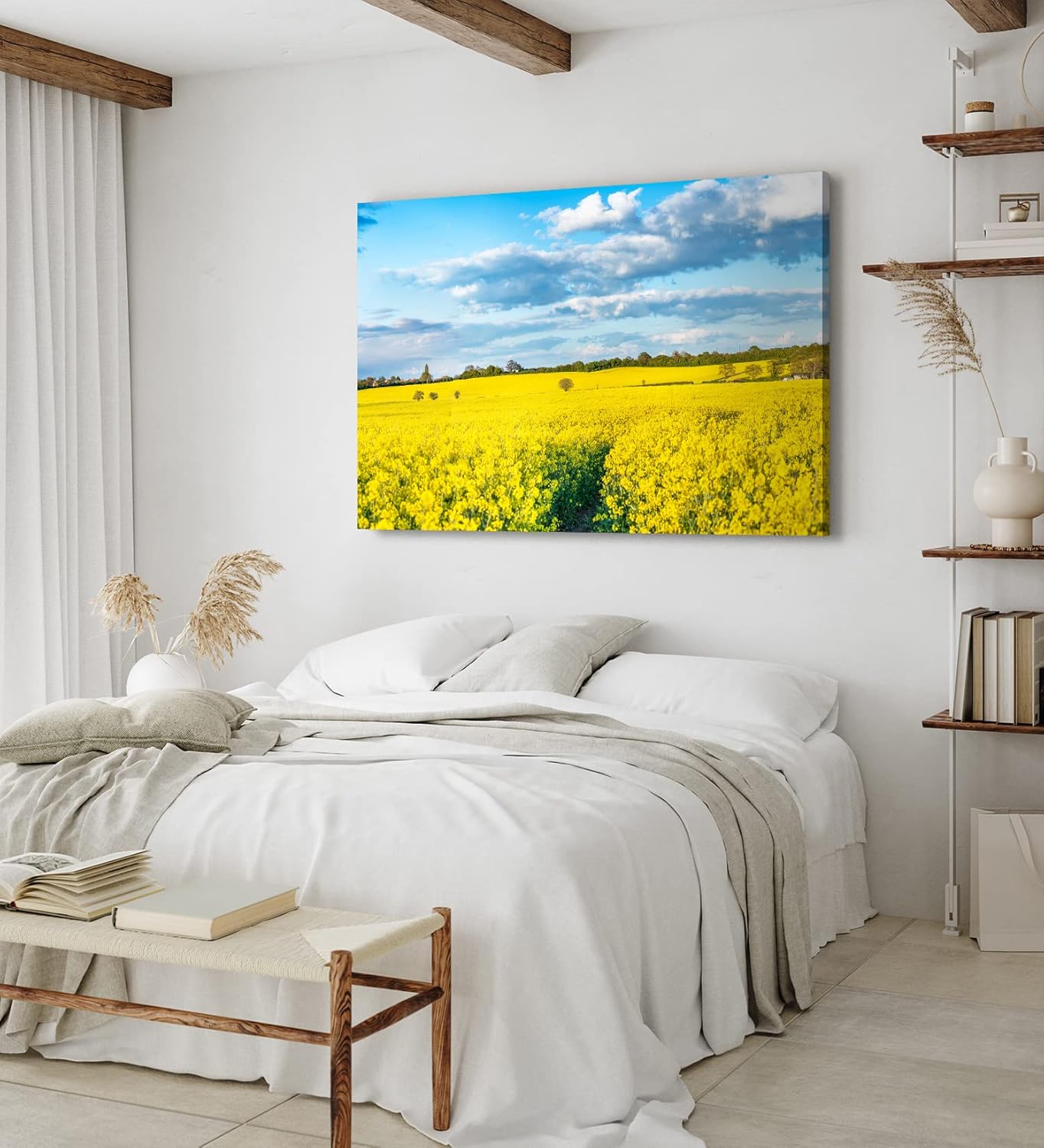 Paul Sinus Wandbild 120x80cm Rapsfeld Raps Landschaft Gelb Himmel Sommer