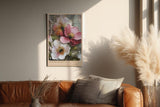 Paul Sinus Wandbild in 40x60cm Poetic Petals – romantische Blumenkomposition in pastellfarbenem Relief-Stil mit kunstvollen Details
