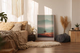 Paul Sinus Wandbild in 40x60cm einzelner Baum auf herbstlicher Hügellandschaft – sanftes Naturmotiv mit Bergkulisse