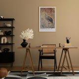 Paul Sinus Leinwandbild 60x90cm Pompeian Wall Art Leinwandbild antiker Kranich im römischen Stil florale Elemente