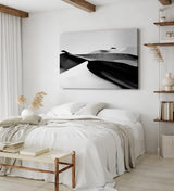 Paul Sinus Wandbild 120x80cm Schwarz Weiß Fotografie Wüste Sanddünen Kunstvoll