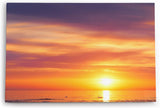 Paul Sinus Wandbild 120x80cm Roter Himmel Sonnenuntergang Meer Schwan Horizont